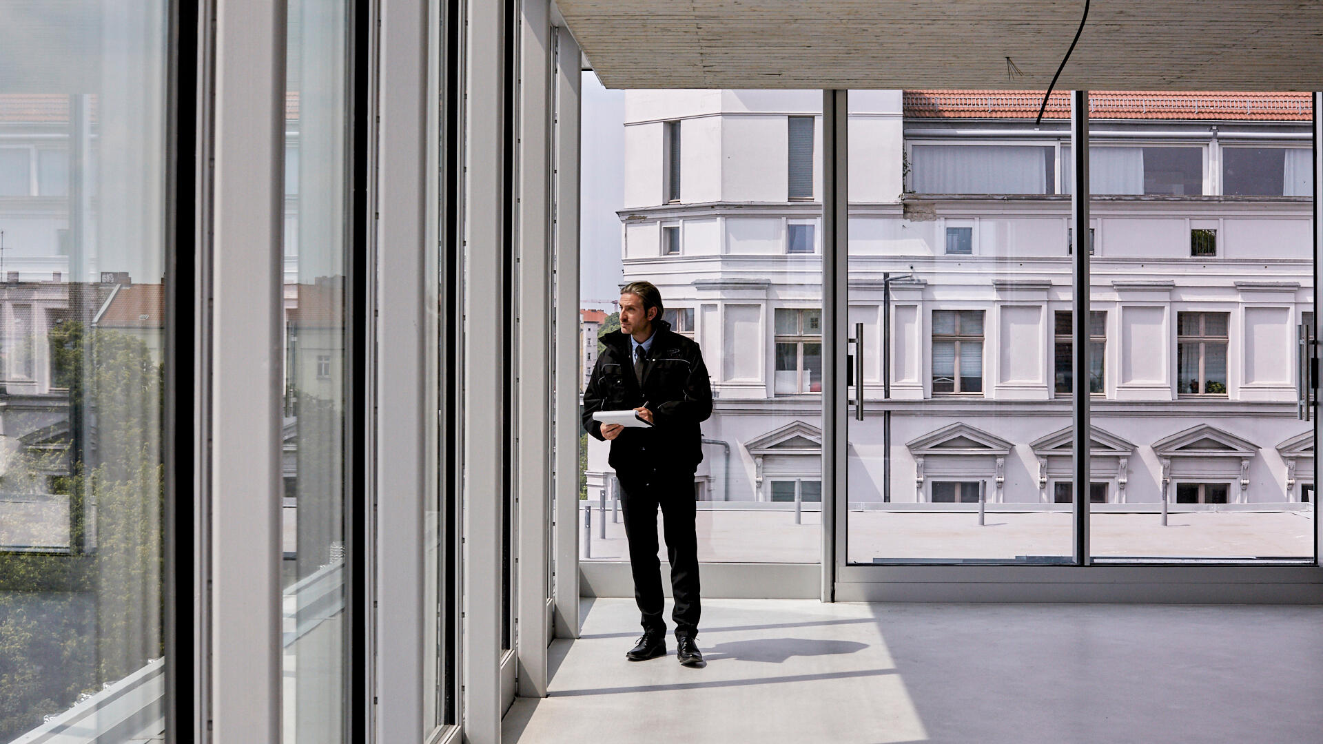 Sicherheitsmitarbeiter bei der Arbeit